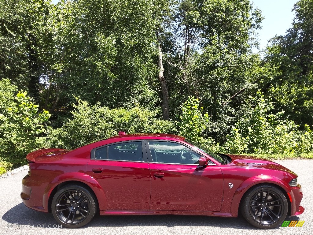 Octane Red Pearl 2022 Dodge Charger SRT Hellcat Widebody Exterior Photo #144678566