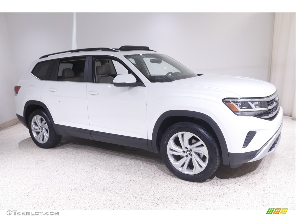 Pure White 2022 Volkswagen Atlas SE Technology 4Motion Exterior Photo #144678752