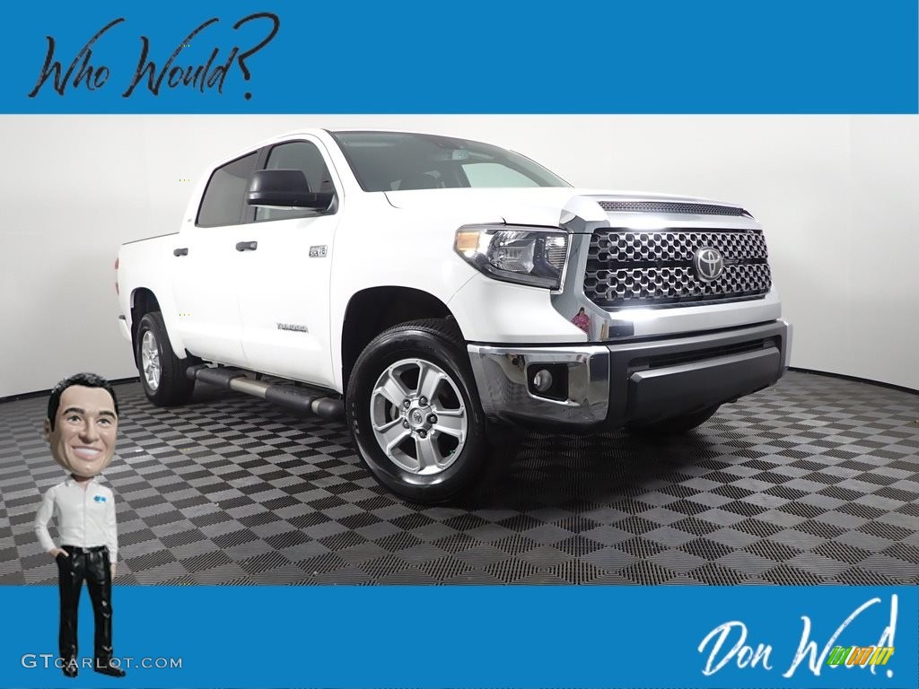 2020 Tundra SR5 CrewMax 4x4 - Super White / Black photo #1
