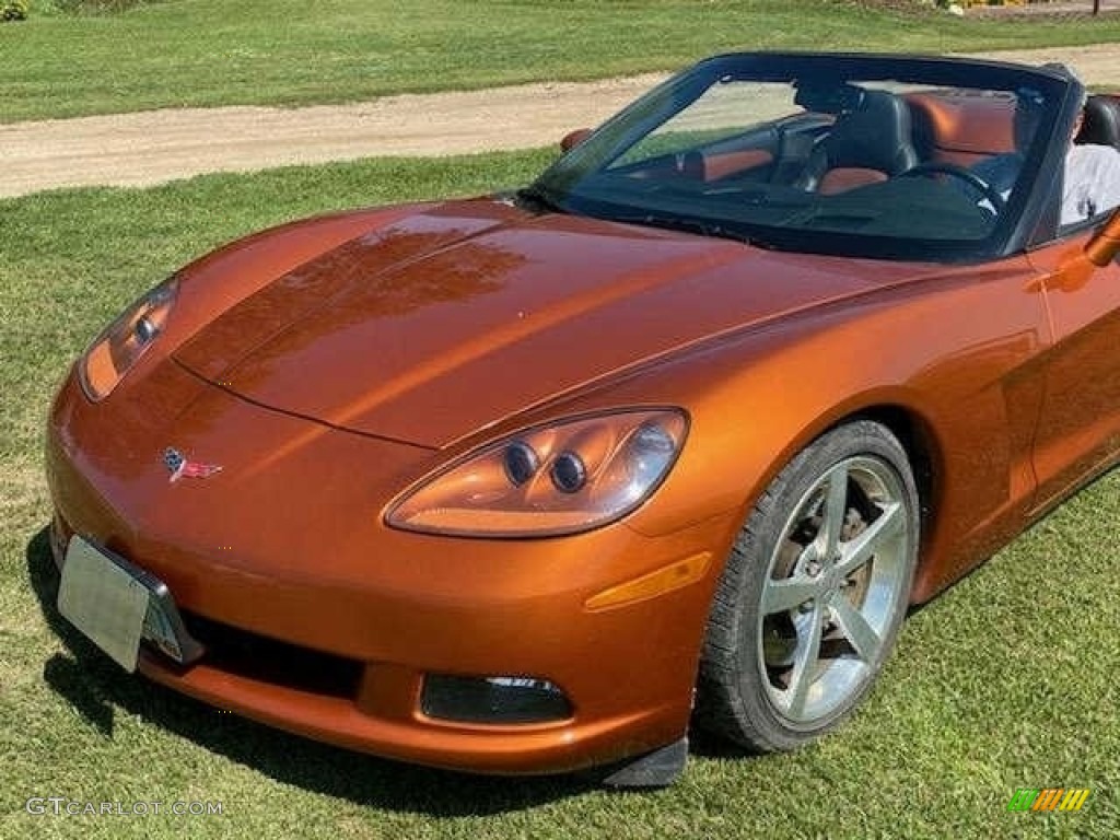 2008 Corvette Convertible - Atomic Orange Metallic / Sienna photo #2