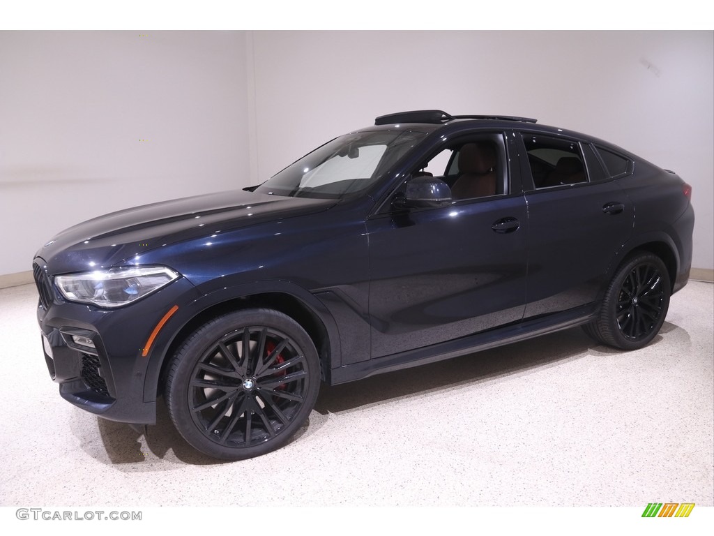 2021 X6 xDrive50i - Carbon Black Metallic / Coffee photo #3