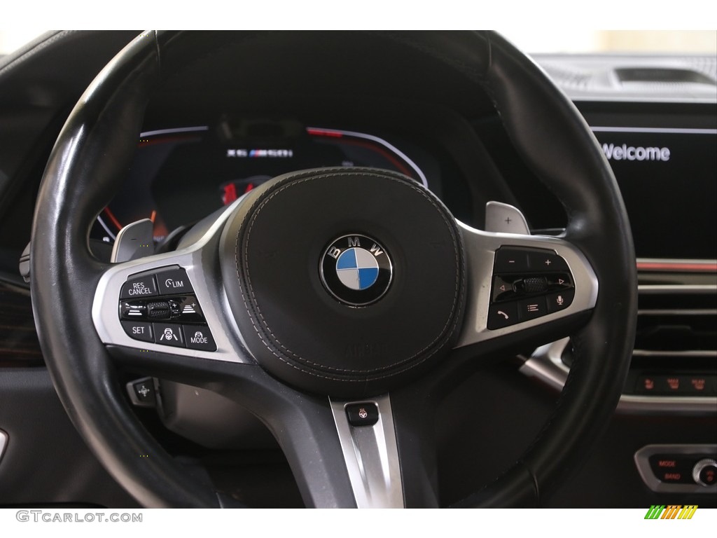 2021 BMW X6 xDrive50i Coffee Steering Wheel Photo #144682744