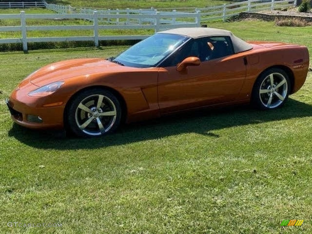 2008 Corvette Convertible - Atomic Orange Metallic / Sienna photo #16