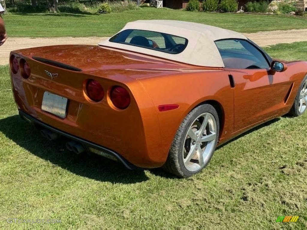 2008 Corvette Convertible - Atomic Orange Metallic / Sienna photo #18