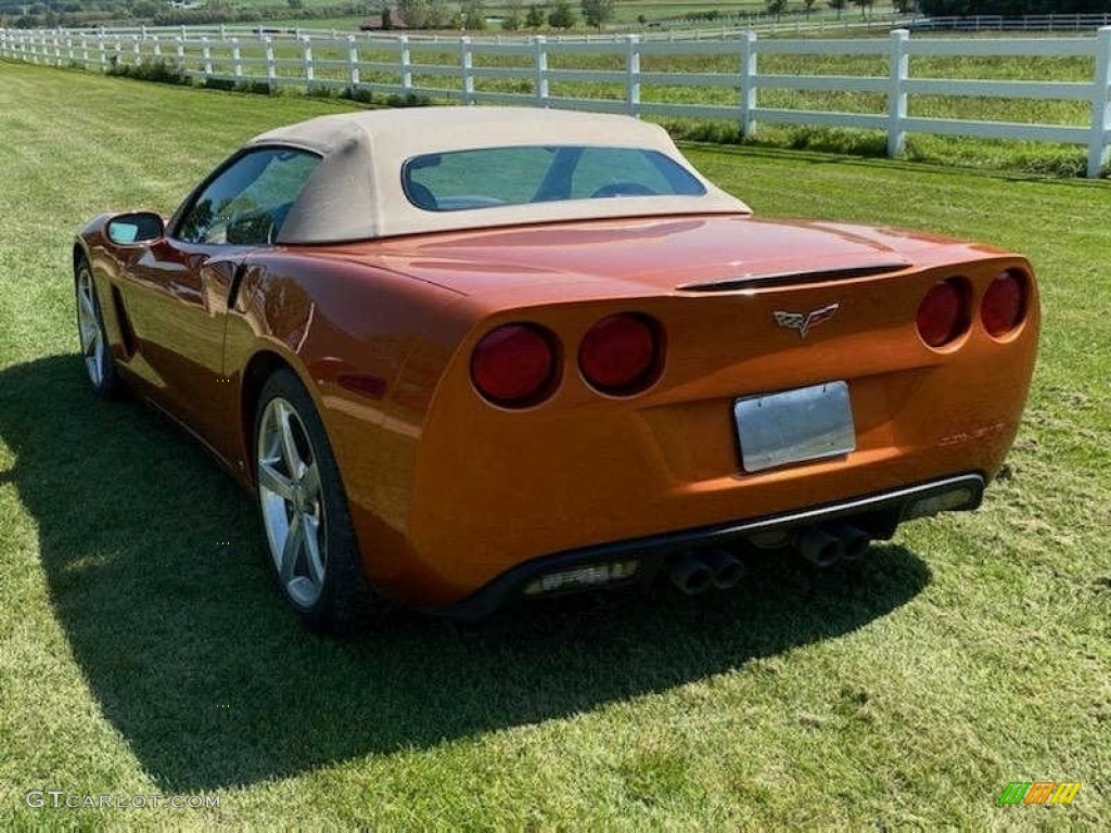 2008 Corvette Convertible - Atomic Orange Metallic / Sienna photo #19