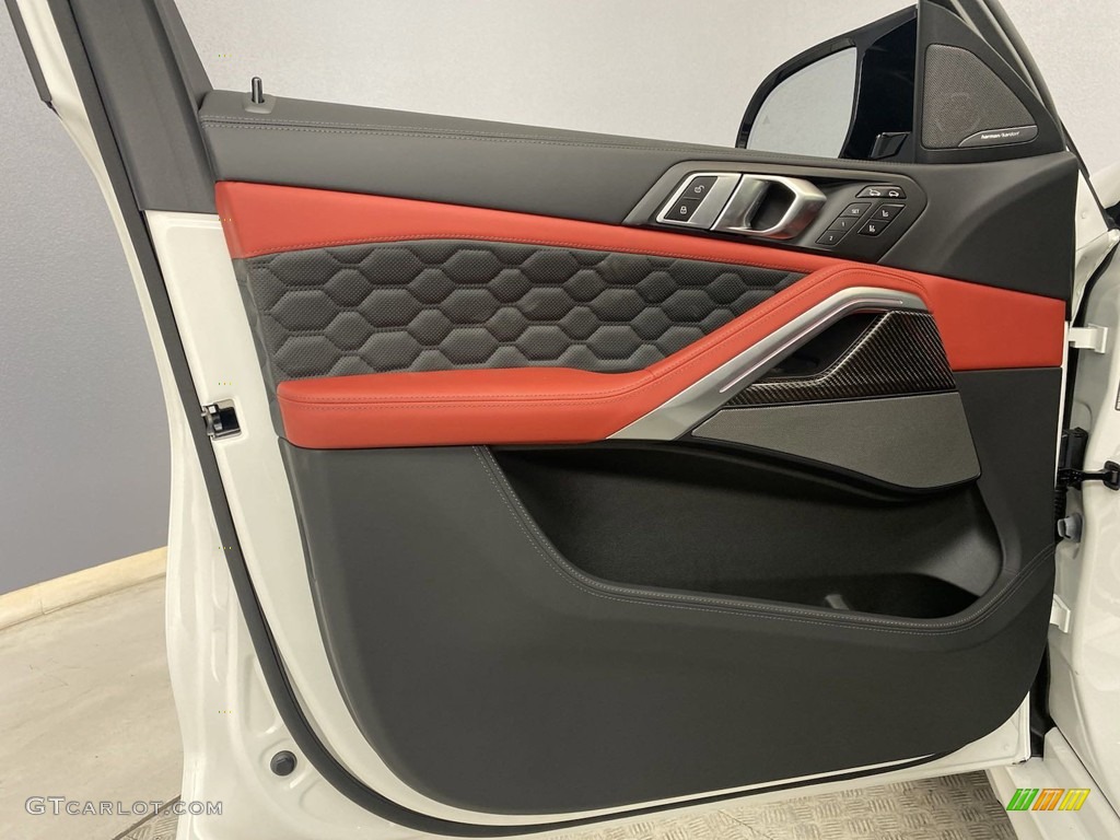 2022 BMW X6 M Competition Sakhir Orange/Black Door Panel Photo #144685560