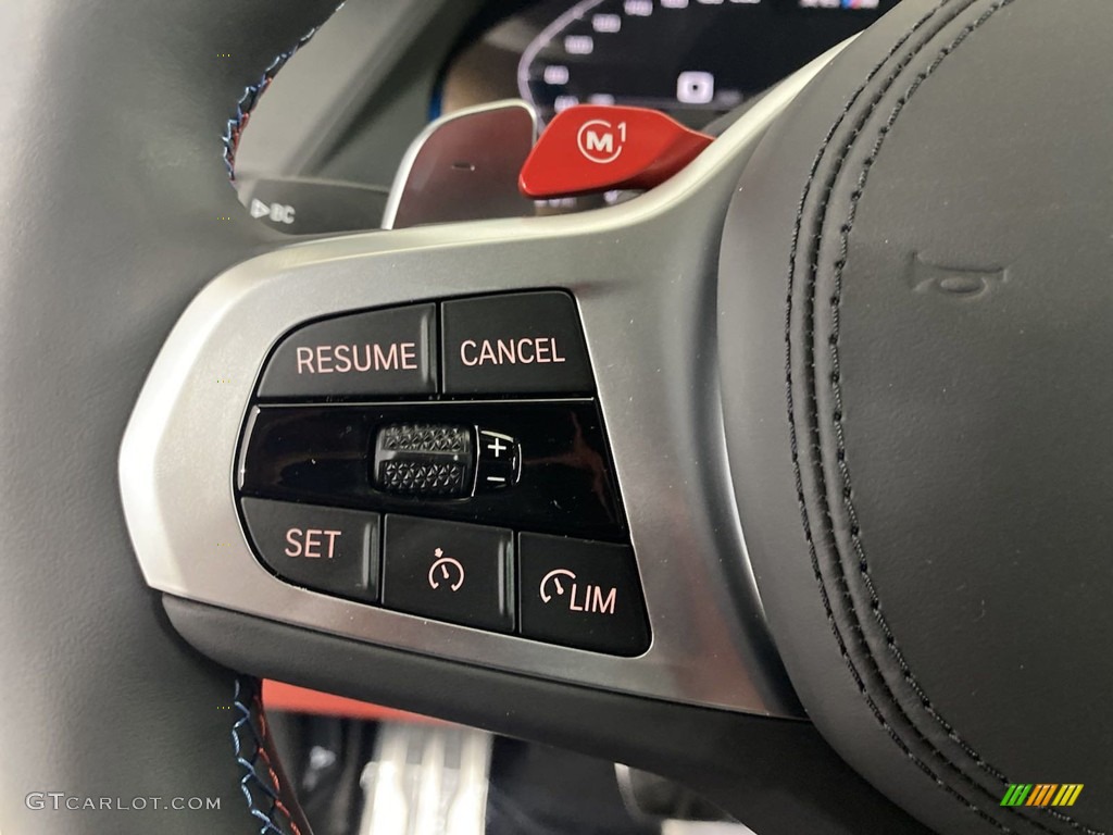 2022 BMW X6 M Competition Sakhir Orange/Black Steering Wheel Photo #144685701