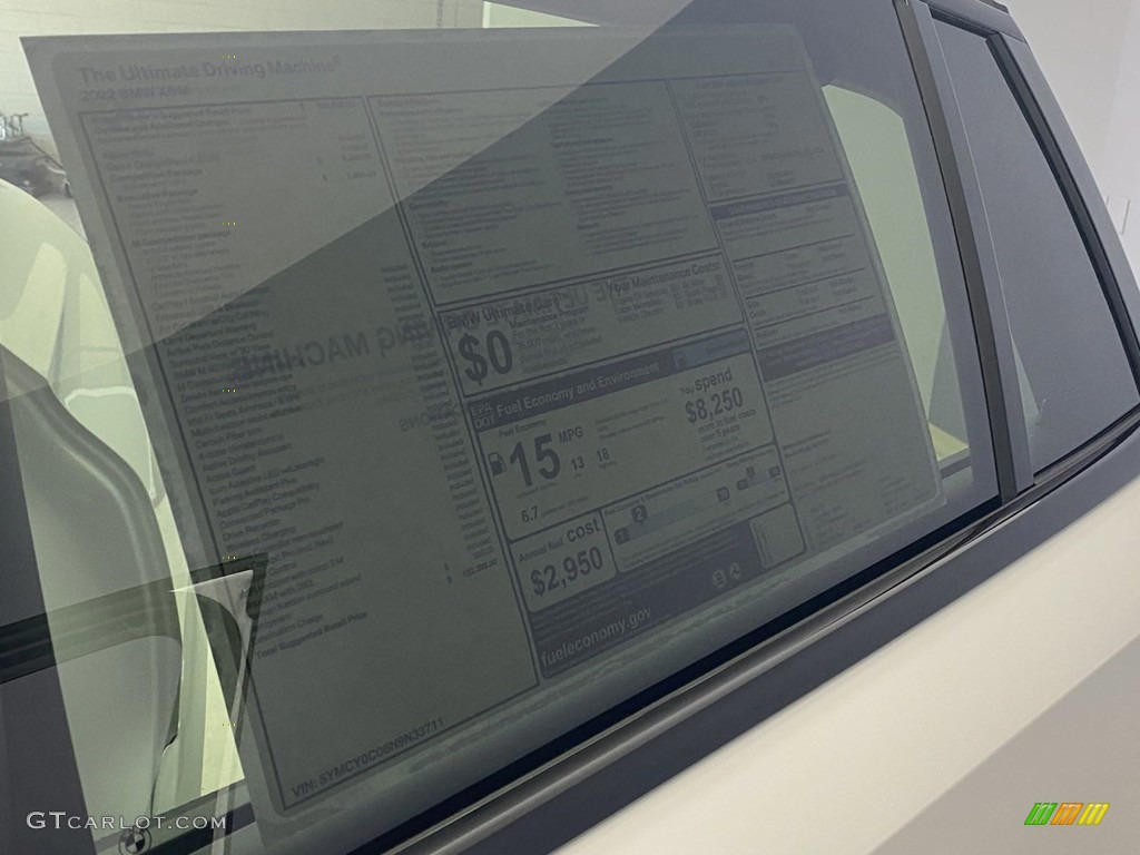 2022 BMW X6 M Competition Window Sticker Photo #144685995