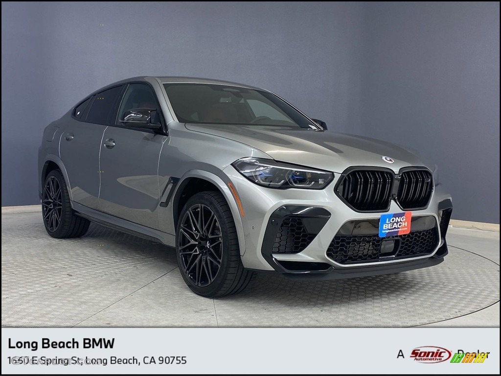 2022 X6 M Competition - Donington Grey Metallic / Sakhir Orange/Black photo #1