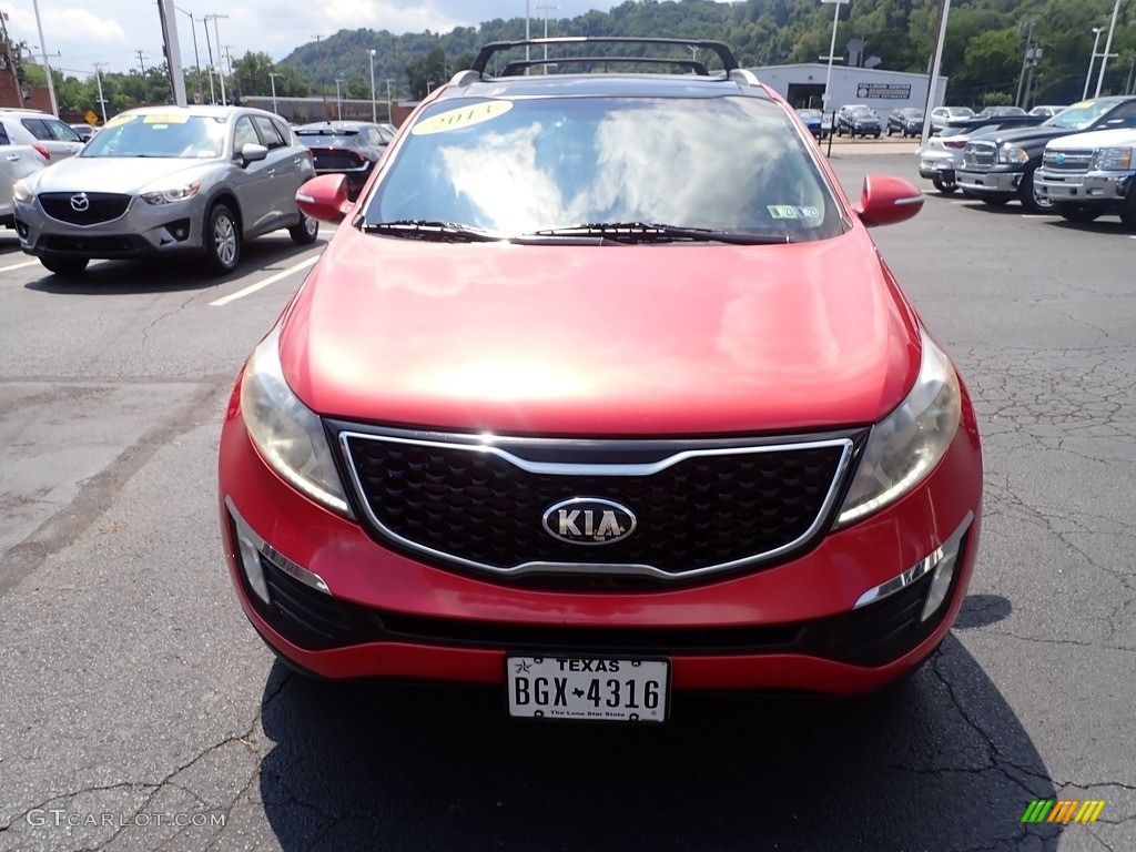 2013 Sportage SX - Signal Red / Black photo #3