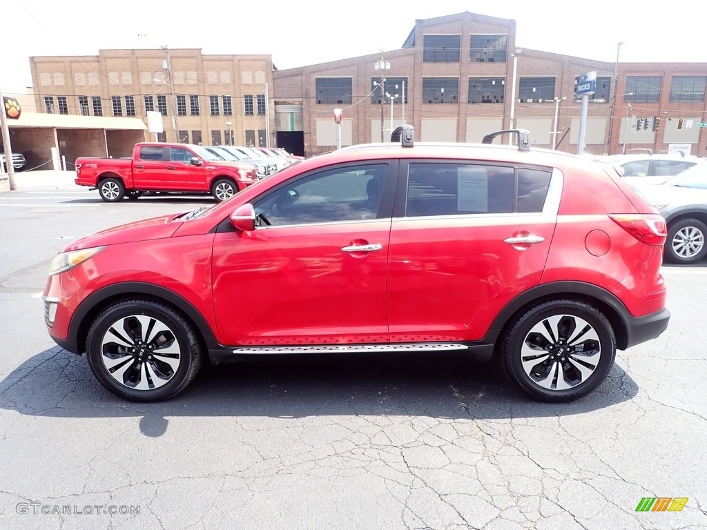 Signal Red 2013 Kia Sportage SX Exterior Photo #144686409