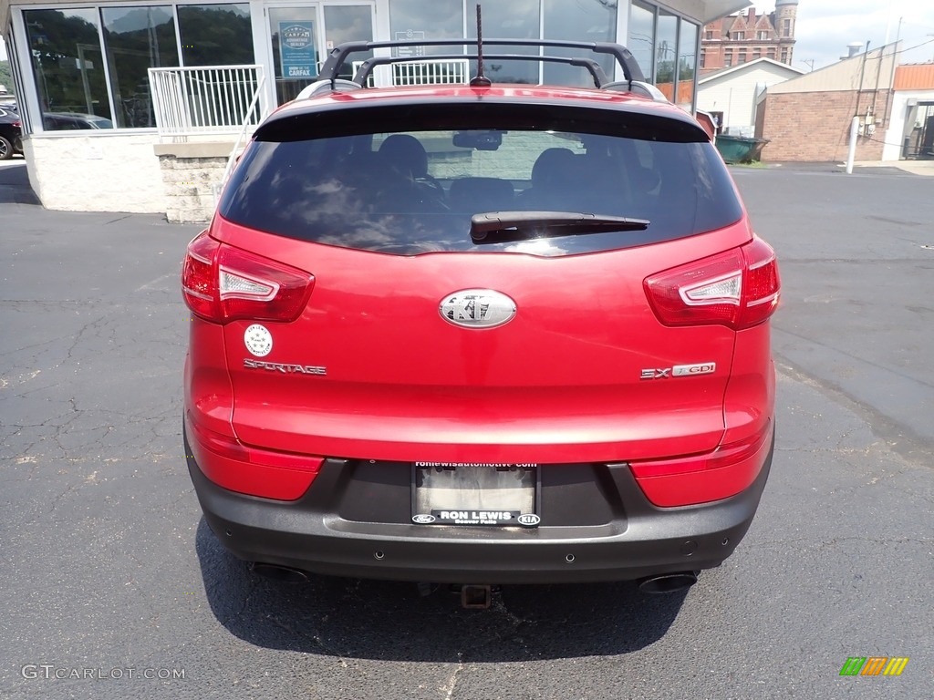 2013 Sportage SX - Signal Red / Black photo #7