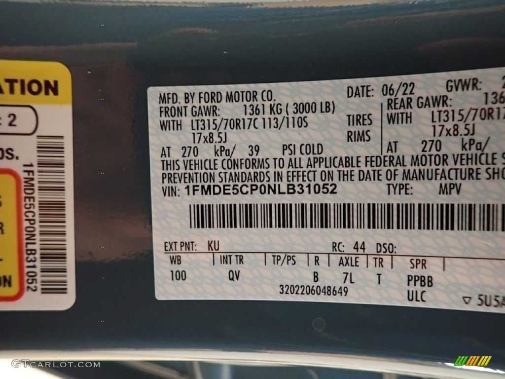 2022 Bronco Color Code KU for Area 51 Photo #144686592