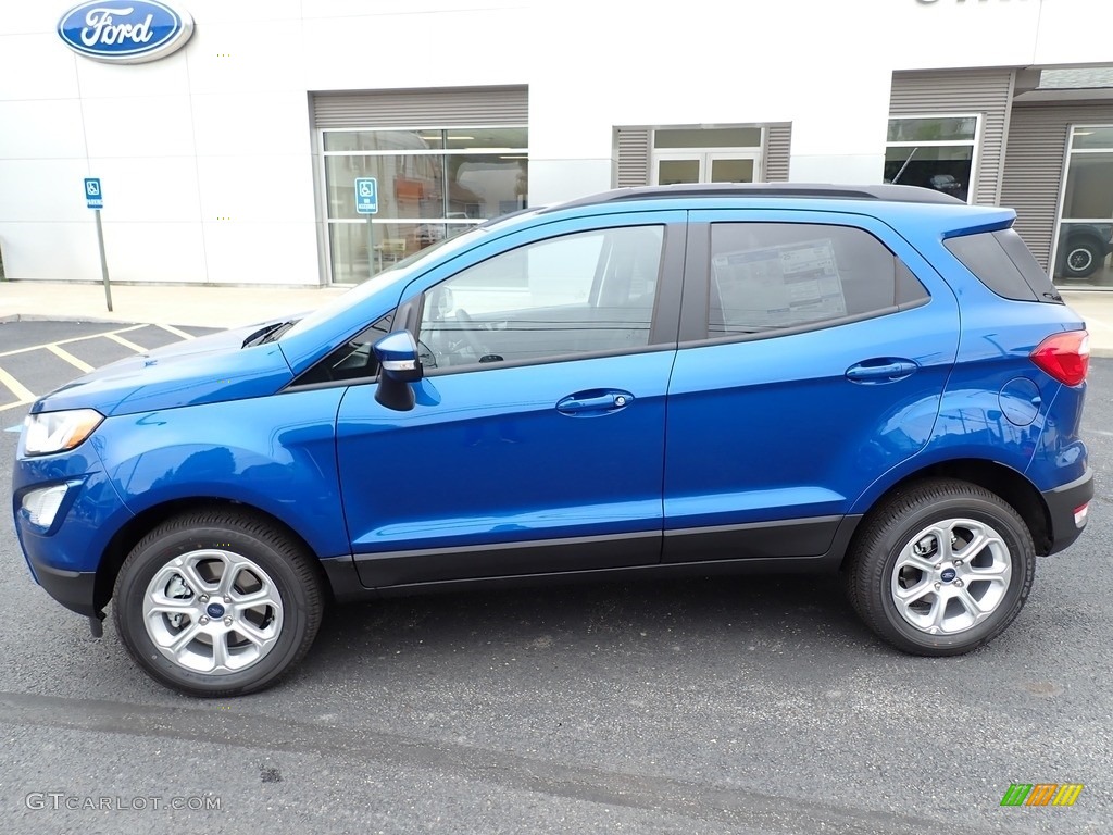 Lightning Blue Metallic 2022 Ford EcoSport SE 4WD Exterior Photo #144687801