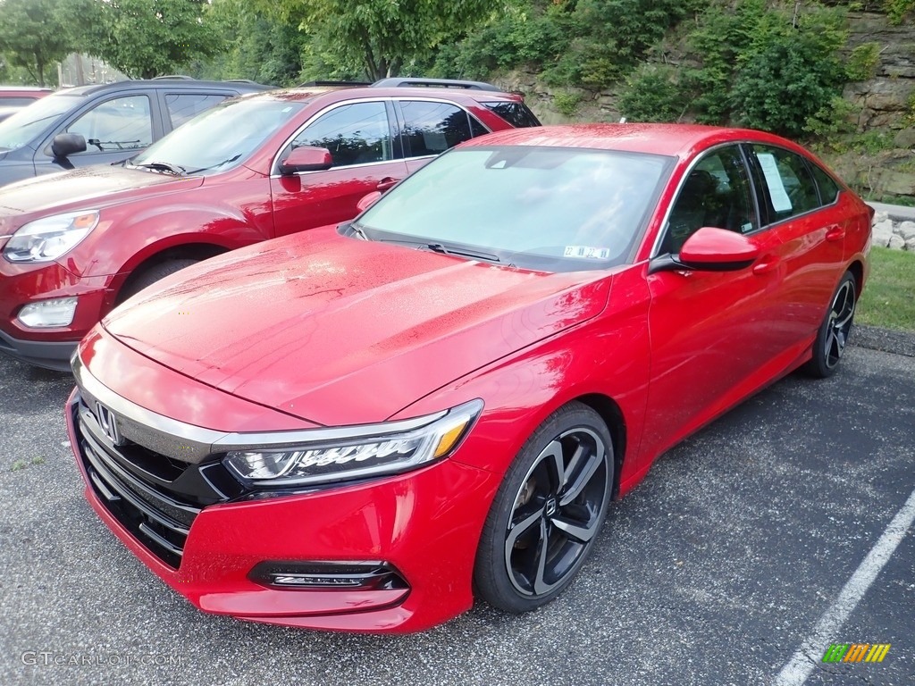 2019 Accord Sport Sedan - San Marino Red / Black photo #1