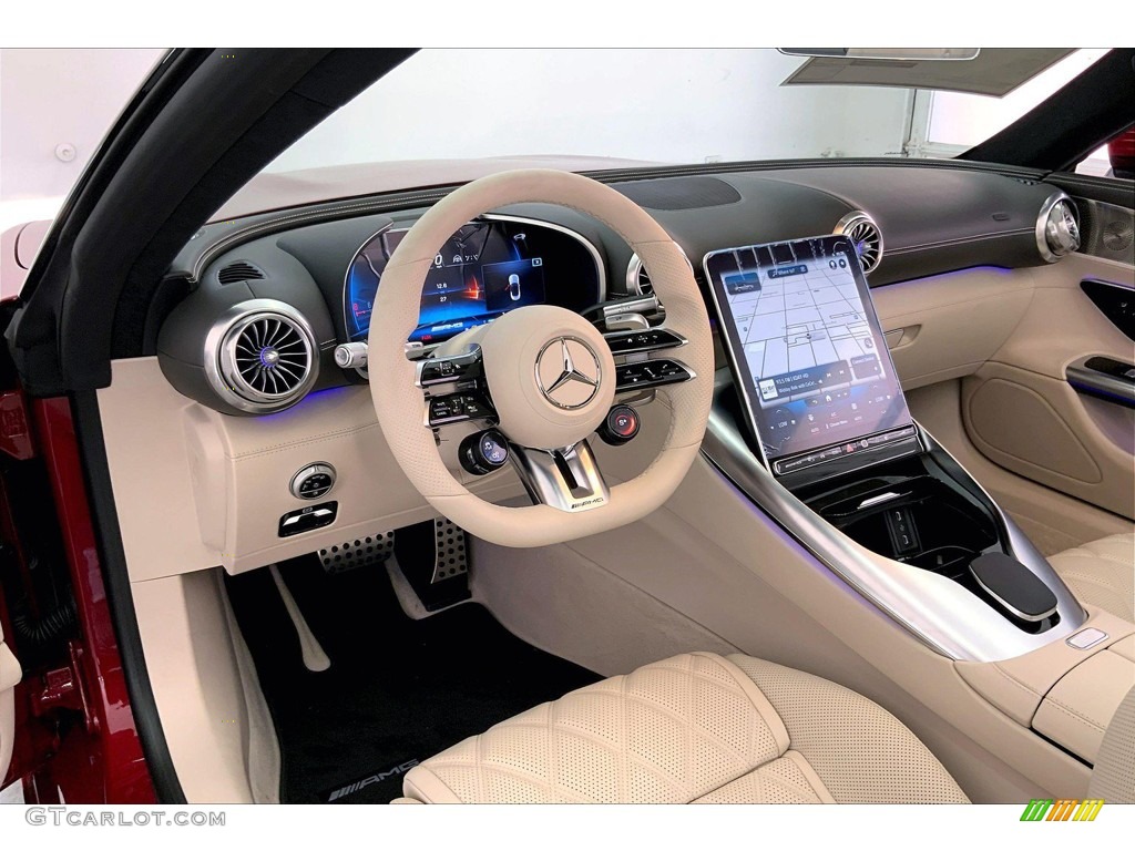 Macchiato Beige/Titanium Grey Interior 2022 Mercedes-Benz SL AMG 55 Roadster Photo #144693039