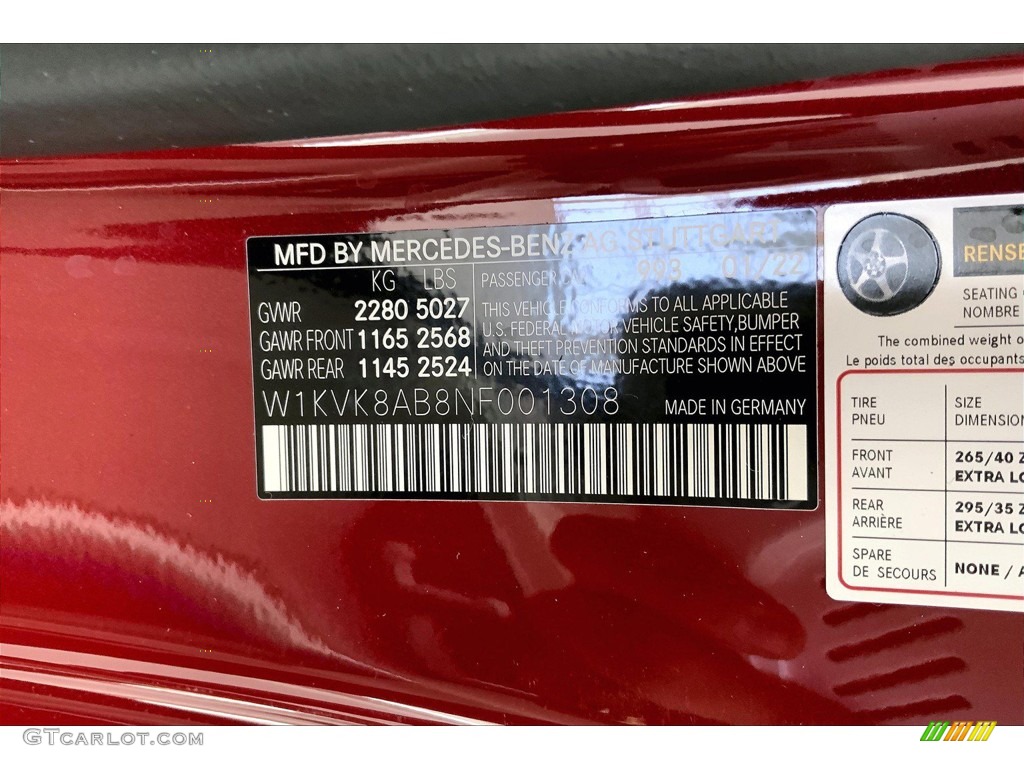 2022 SL Color Code 993 for Patagonia Red Metallic Photo #144693204