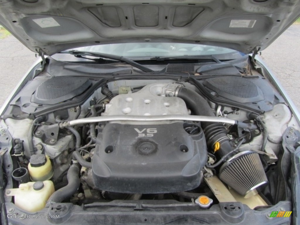 2003 350Z Enthusiast Coupe - Chrome Silver / Carbon Black photo #23