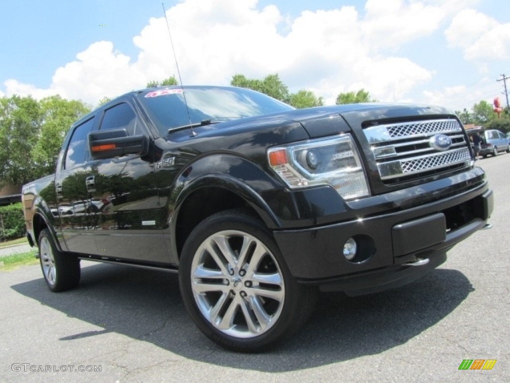 2013 F150 Limited SuperCrew 4x4 - Tuxedo Black Metallic / FX Sport Appearance Black/Red photo #1