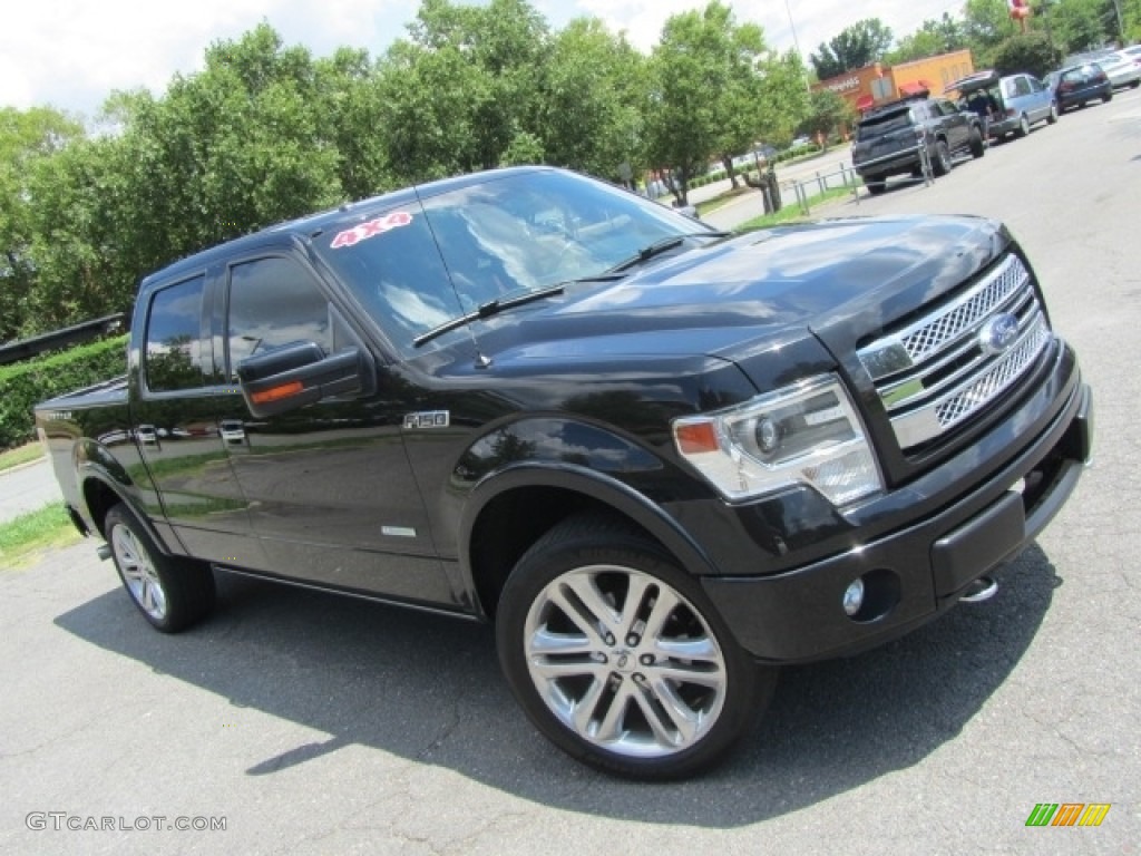 2013 F150 Limited SuperCrew 4x4 - Tuxedo Black Metallic / FX Sport Appearance Black/Red photo #3