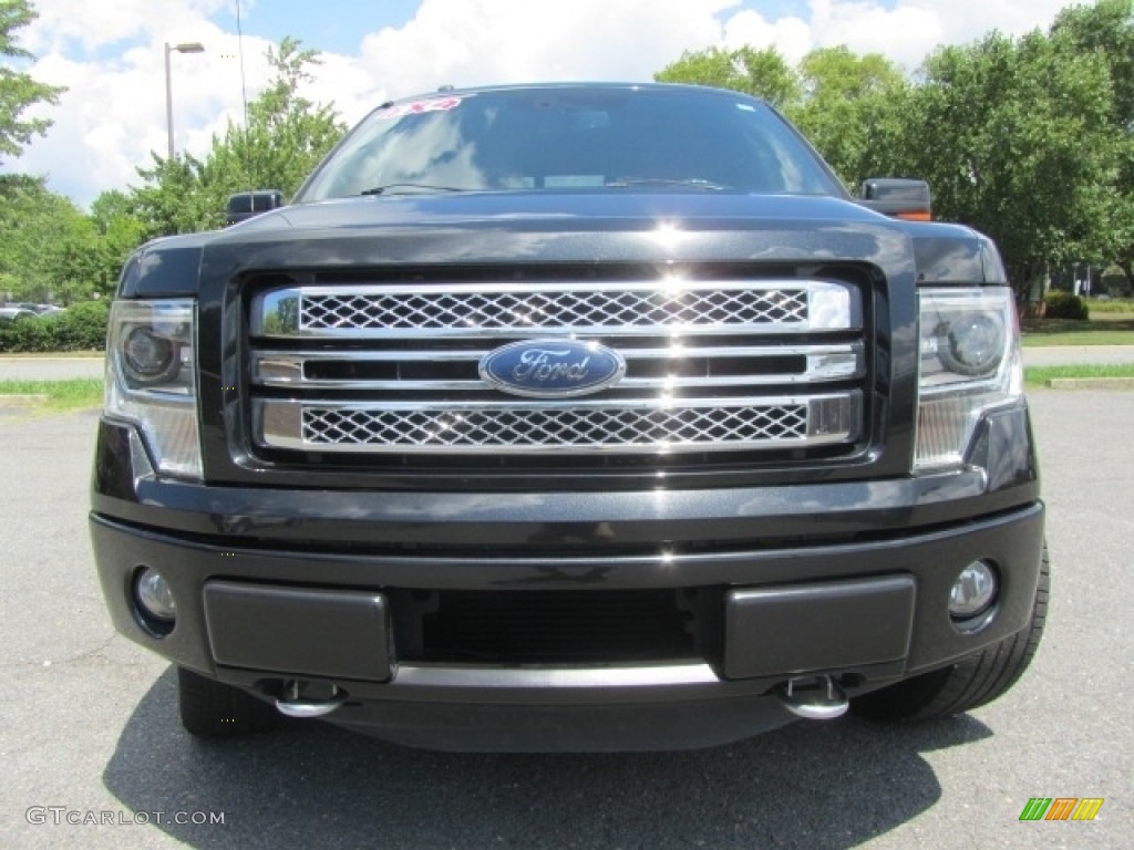 2013 F150 Limited SuperCrew 4x4 - Tuxedo Black Metallic / FX Sport Appearance Black/Red photo #4