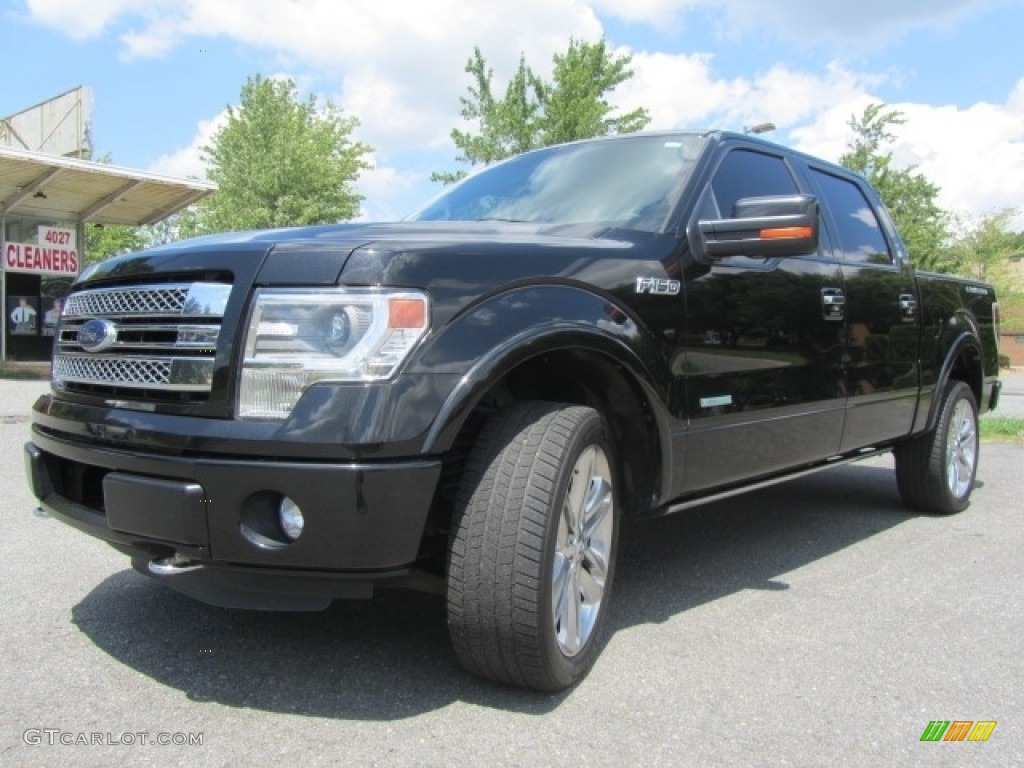 2013 F150 Limited SuperCrew 4x4 - Tuxedo Black Metallic / FX Sport Appearance Black/Red photo #6