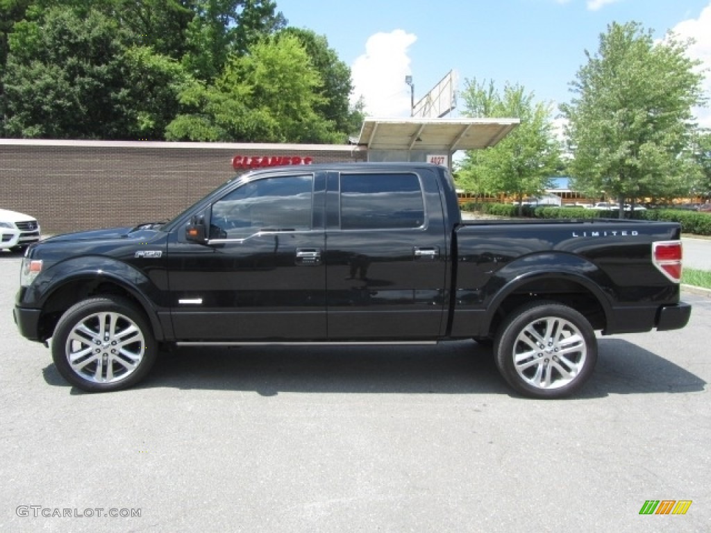 2013 F150 Limited SuperCrew 4x4 - Tuxedo Black Metallic / FX Sport Appearance Black/Red photo #7