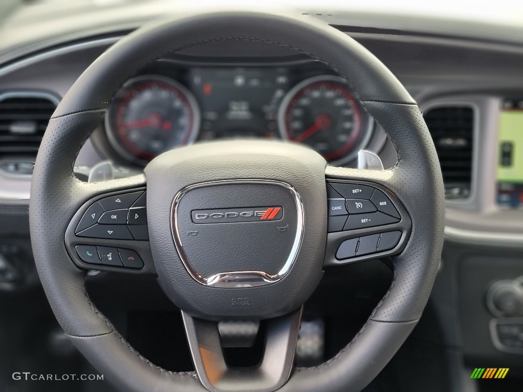 2022 Dodge Charger Scat Pack Black Steering Wheel Photo #144693606