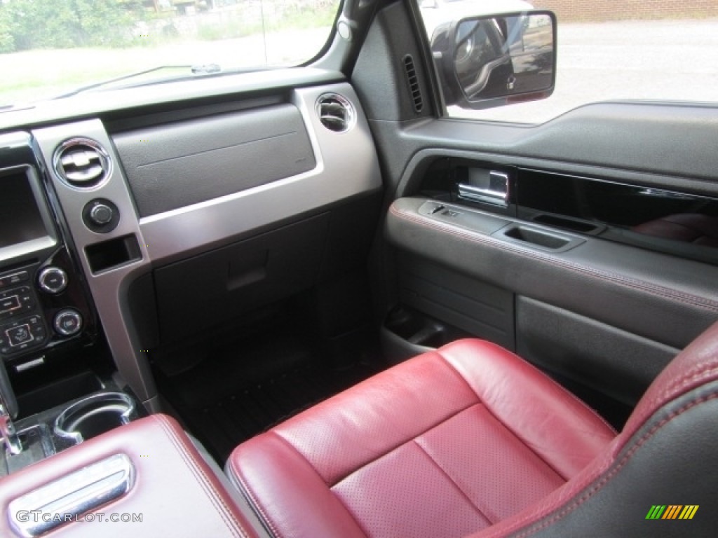 2013 F150 Limited SuperCrew 4x4 - Tuxedo Black Metallic / FX Sport Appearance Black/Red photo #14