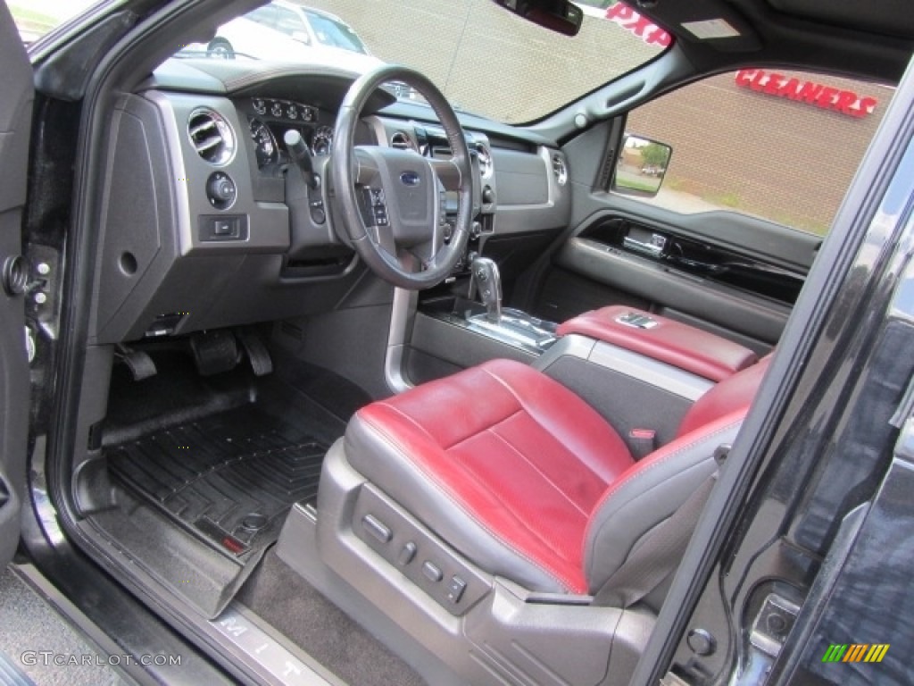 2013 F150 Limited SuperCrew 4x4 - Tuxedo Black Metallic / FX Sport Appearance Black/Red photo #17