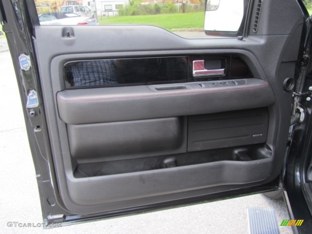 2013 F150 Limited SuperCrew 4x4 - Tuxedo Black Metallic / FX Sport Appearance Black/Red photo #18