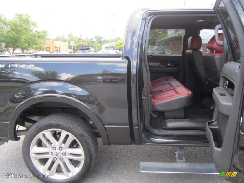 2013 F150 Limited SuperCrew 4x4 - Tuxedo Black Metallic / FX Sport Appearance Black/Red photo #25