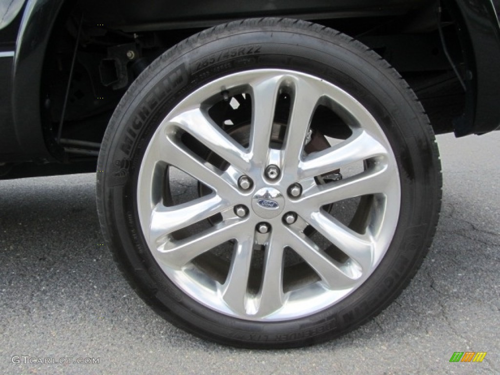 2013 F150 Limited SuperCrew 4x4 - Tuxedo Black Metallic / FX Sport Appearance Black/Red photo #27