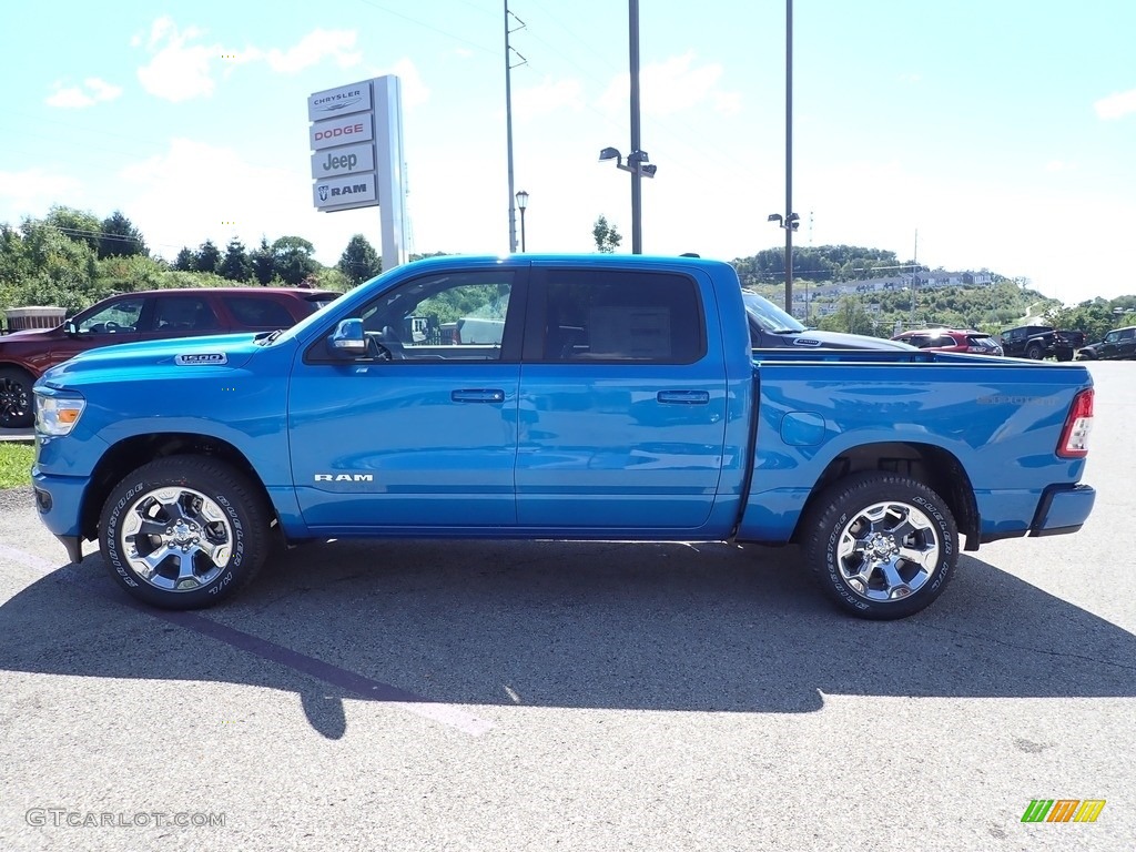 2022 1500 Big Horn Crew Cab 4x4 - Hydro Blue Pearl / Black photo #2