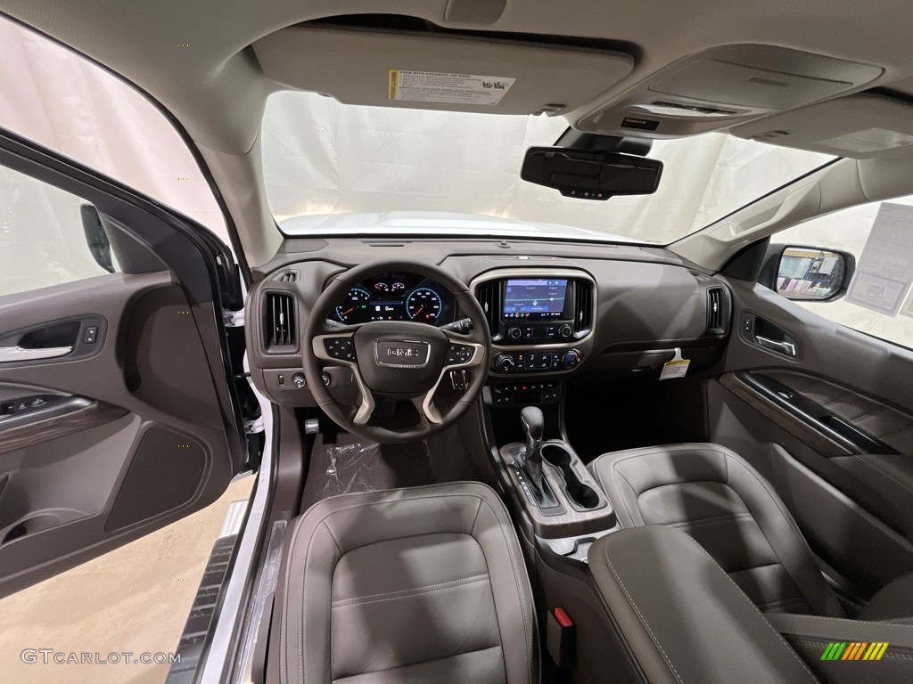 Cocoa/­Dark Atmosphere Interior 2022 GMC Canyon Denali Crew Cab 4WD Photo #144695685