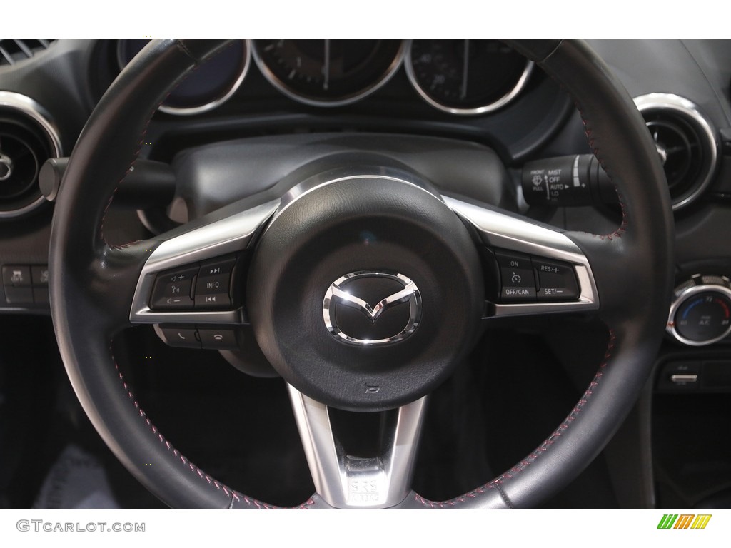 2019 Mazda MX-5 Miata RF Grand Touring Black Steering Wheel Photo #144696261