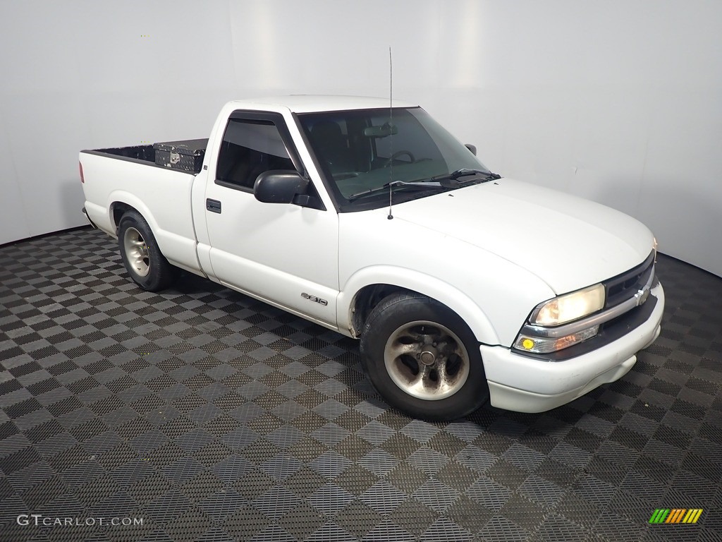 1999 S10 LS Regular Cab - Summit White / Graphite photo #2