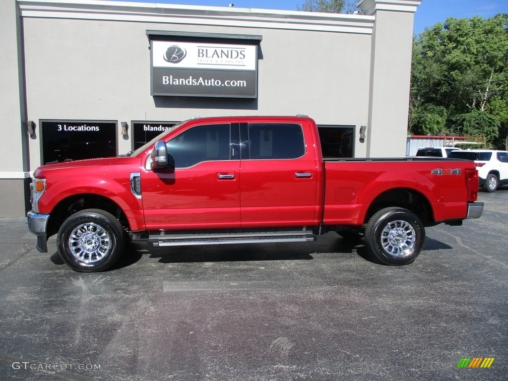 2022 F250 Super Duty XLT Crew Cab 4x4 - Rapid Red / Medium Earth Gray photo #1