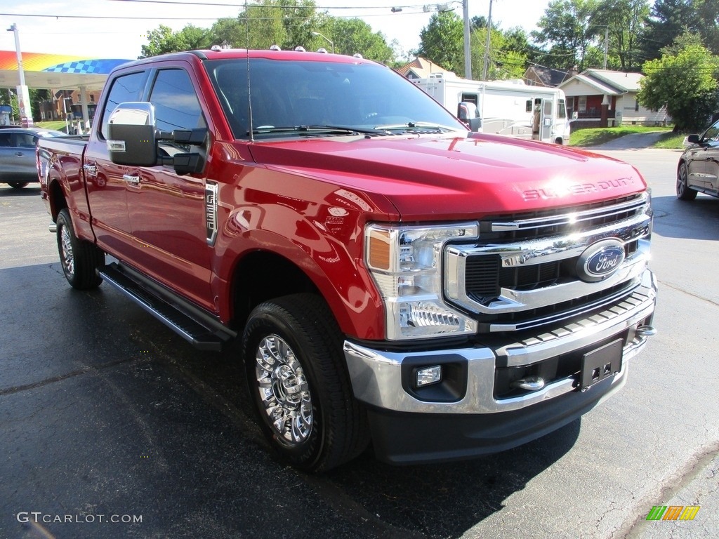 2022 F250 Super Duty XLT Crew Cab 4x4 - Rapid Red / Medium Earth Gray photo #5