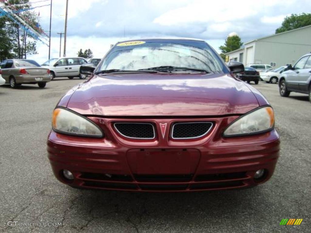 2000 Grand Am SE Sedan - Redfire Metallic / Dark Pewter photo #4