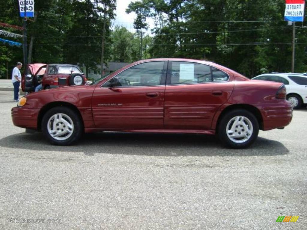 2000 Grand Am SE Sedan - Redfire Metallic / Dark Pewter photo #6