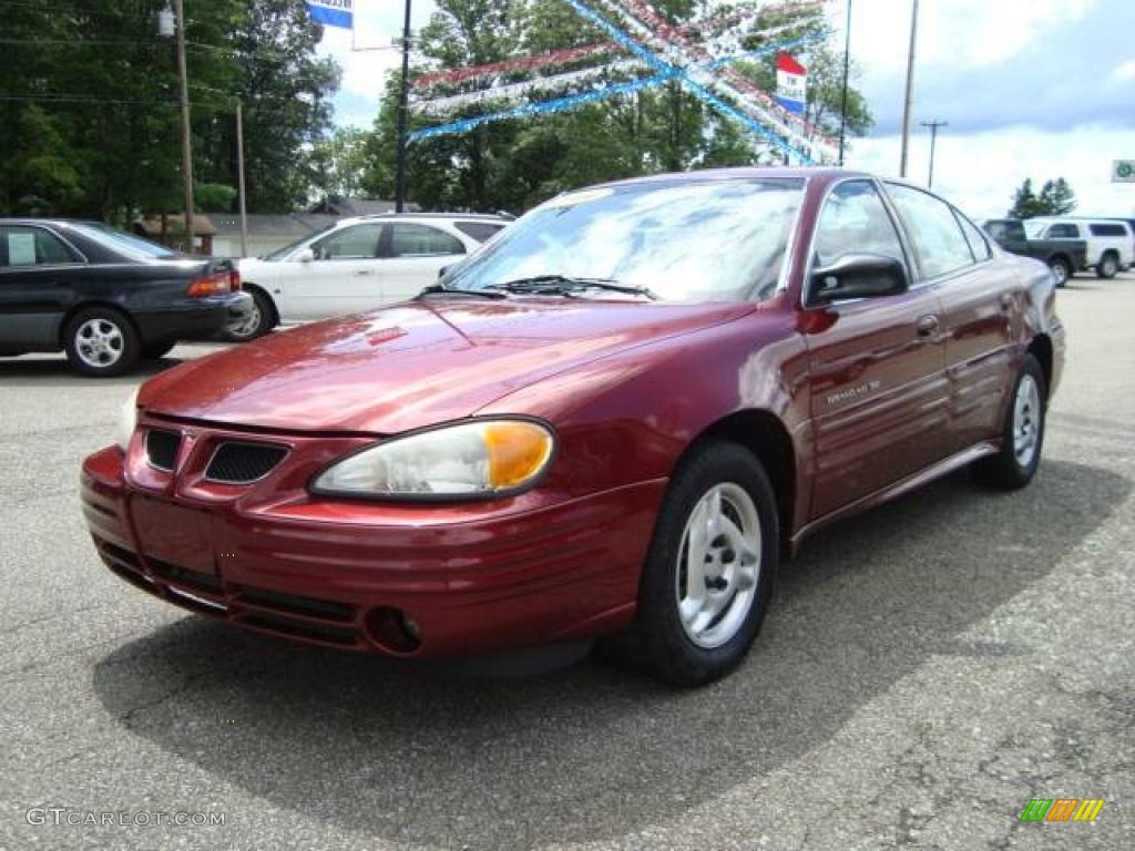 2000 Grand Am SE Sedan - Redfire Metallic / Dark Pewter photo #7