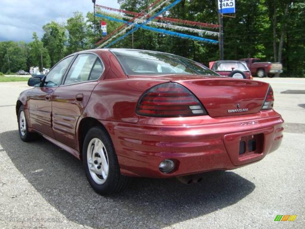 2000 Grand Am SE Sedan - Redfire Metallic / Dark Pewter photo #8