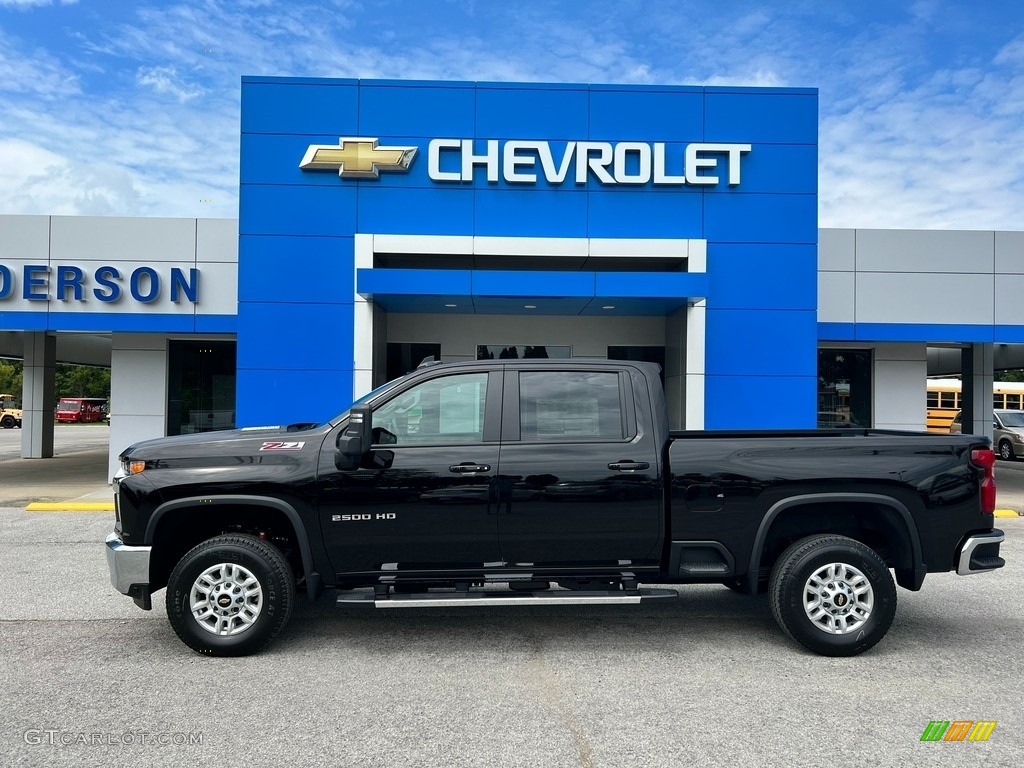 Black 2022 Chevrolet Silverado 2500HD LT Crew Cab 4x4 Exterior Photo #144703883