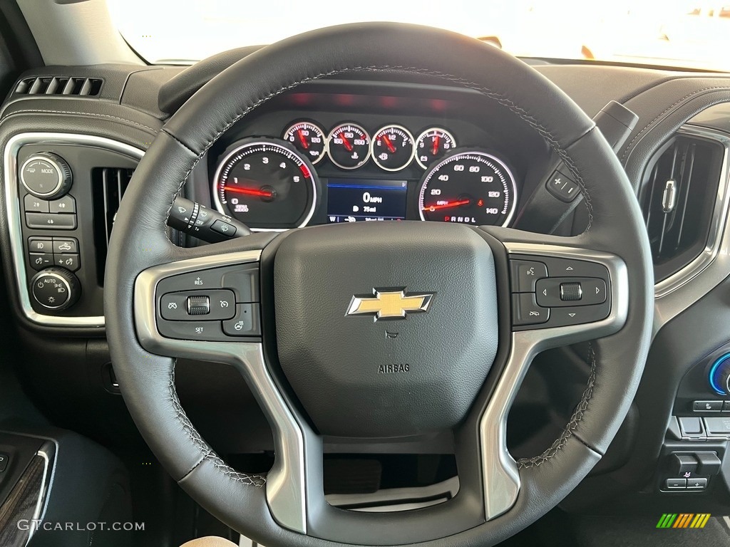 2022 Chevrolet Silverado 2500HD LT Crew Cab 4x4 Jet Black Steering Wheel Photo #144704550