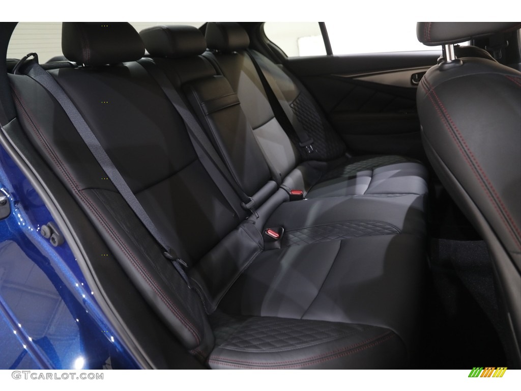 2020 Infiniti Q50 3.0t Red Sport 400 Rear Seat Photo #144706398