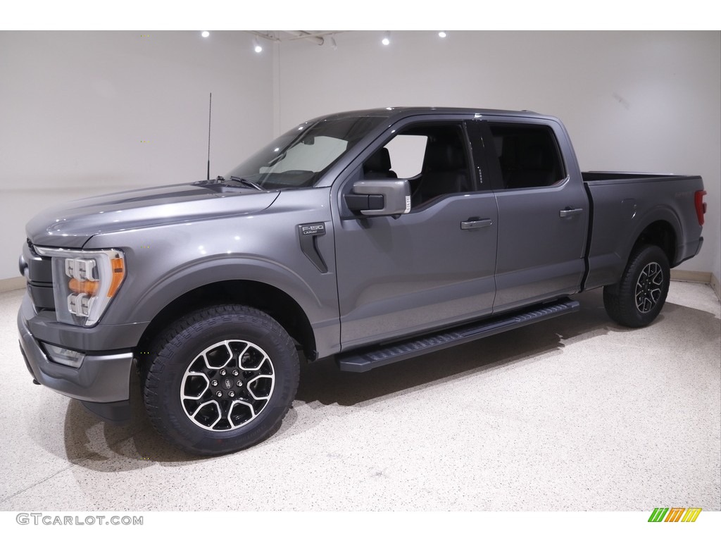 Carbonized Gray Metallic 2022 Ford F150 Lariat SuperCrew 4x4 Exterior Photo #144706599