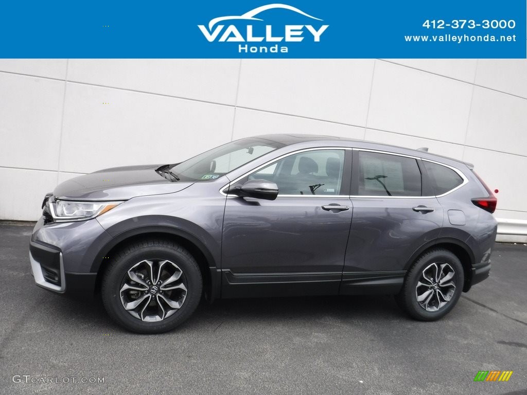 2021 CR-V EX AWD - Modern Steel Metallic / Black photo #2