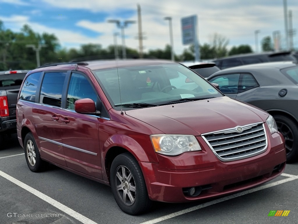 2010 Town & Country Touring - Deep Cherry Red Crystal Pearl / Medium Slate Gray/Light Shale photo #3