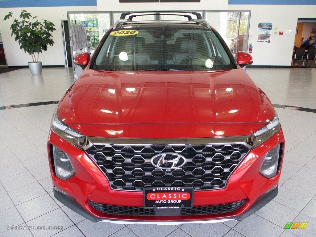 2020 Santa Fe Limited 2.0 AWD - Lava Orange / Espresso/Gray photo #2